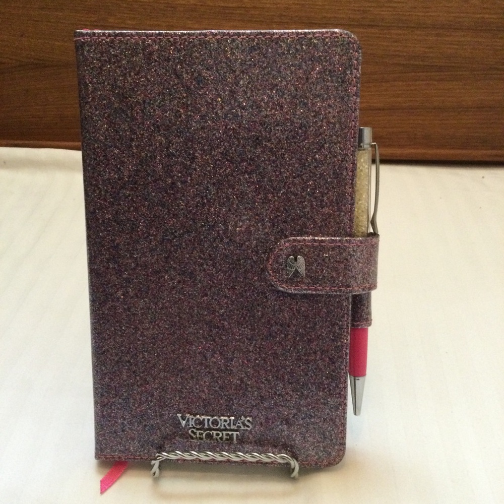 Victoria's Secret Glittery Notebook Diary With Pen NWT